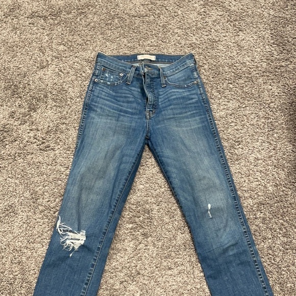 Madewell 10" High-Rise Skinny Jeans: Drop Step-Hem Edition size 25 - Picture 4 of 13